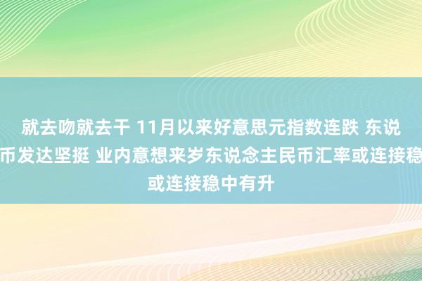就去吻就去干 11月以来好意思元指数连跌 东说念主民币发达坚挺 业内意想来岁东说念主民币汇率或连接稳中有升