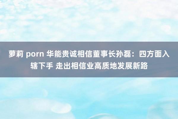 萝莉 porn 华能贵诚相信董事长孙磊：四方面入辖下手 走出相信业高质地发展新路
