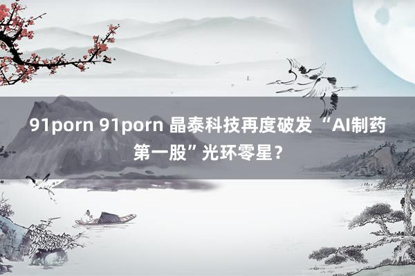 91porn 91porn 晶泰科技再度破发 “AI制药第一股”光环零星？