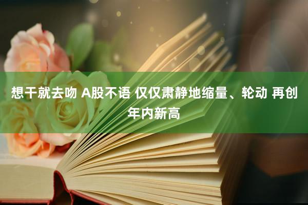 想干就去吻 A股不语 仅仅肃静地缩量、轮动 再创年内新高